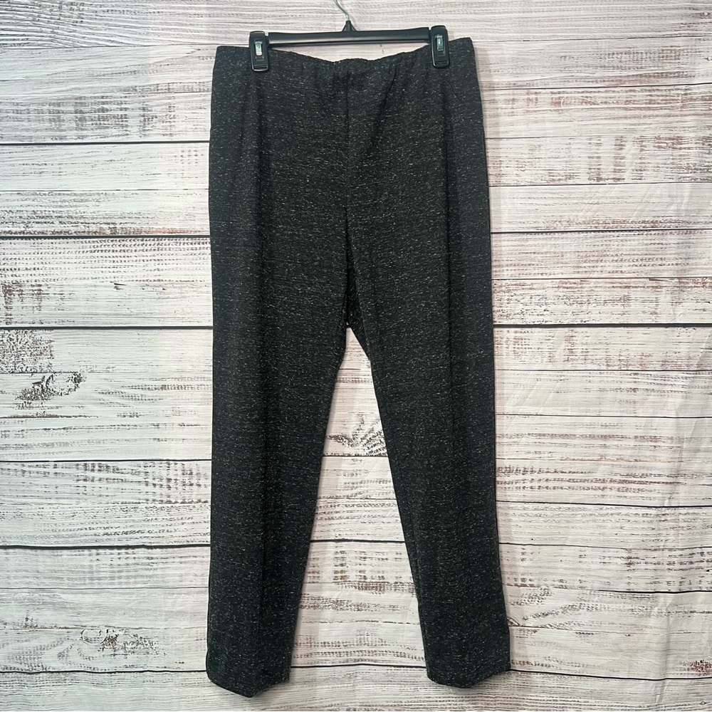 J Jill Ponte Slim Leg Pants Medium Gray Space Dye Speckle